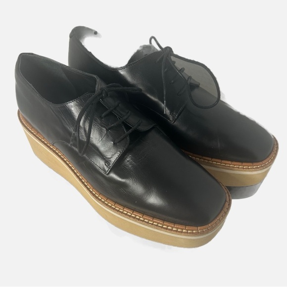 Paloma Barcelo Shoes - NEW Paloma Barcelo Spain Chunky Black Platform Calfskin Leather Women’s Shoes